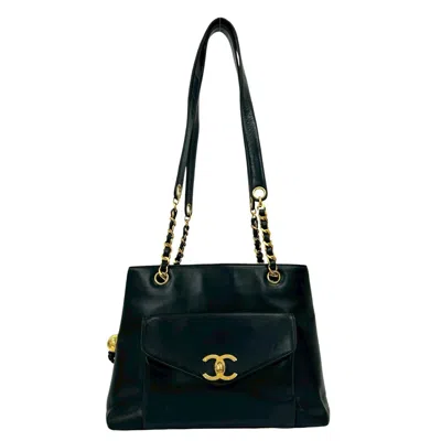 Pre-owned Chanel Black Leather Tote Bag ()