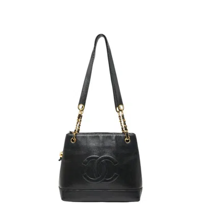 Pre-owned Chanel Black Leather Tote Bag ()