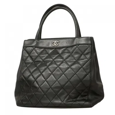Pre-owned Chanel Black Leather Tote Bag ()