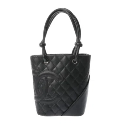 Pre-owned Chanel Black Leather Tote Bag ()