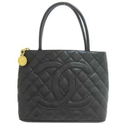 Pre-owned Chanel Black Leather Tote Bag ()