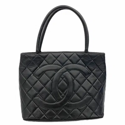 Pre-owned Chanel Black Leather Tote Bag ()