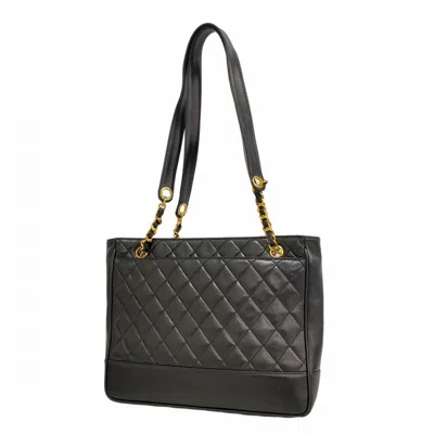 Pre-owned Chanel Black Leather Tote Bag ()
