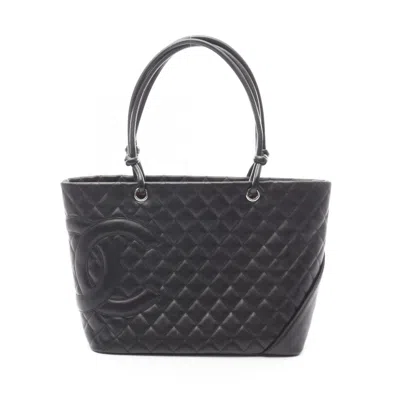 Pre-owned Chanel Black Leather Tote Bag ()