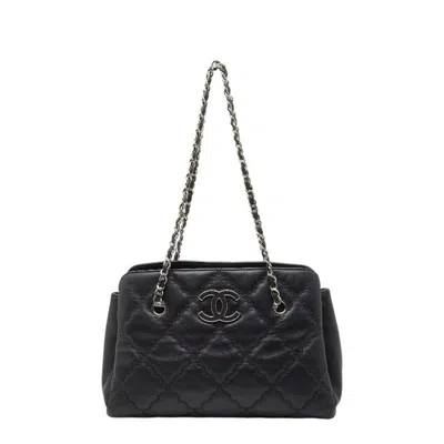 Pre-owned Chanel Black Leather Tote Bag ()