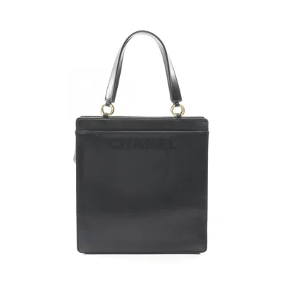 Pre-owned Chanel Black Leather Tote Bag ()