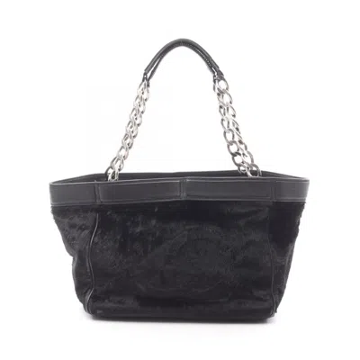 Pre-owned Chanel Black Leather Tote Bag ()