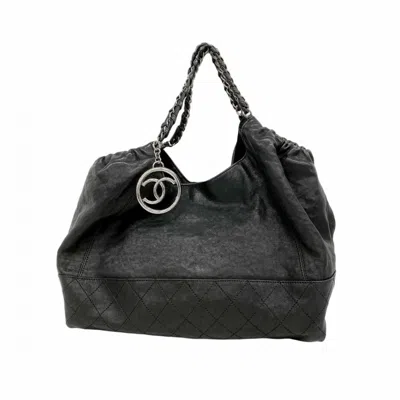 Pre-owned Chanel Black Leather Tote Bag ()