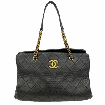 Pre-owned Chanel Black Leather Tote Bag ()