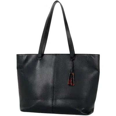 Pre-owned Chanel Black Leather Tote Bag ()