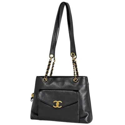 Pre-owned Chanel Black Leather Tote Bag ()