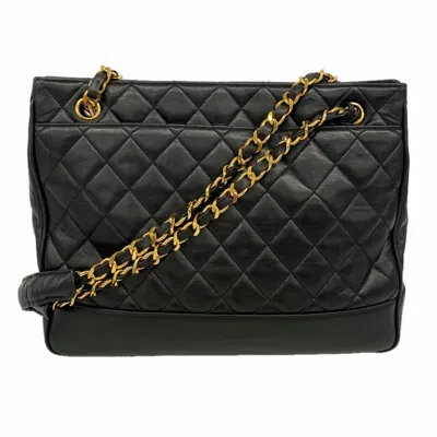 Pre-owned Chanel Black Leather Tote Bag ()