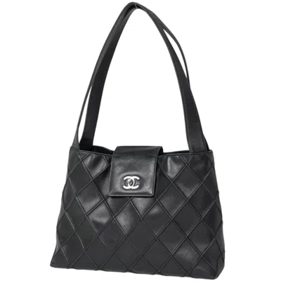 Pre-owned Chanel Black Leather Tote Bag ()