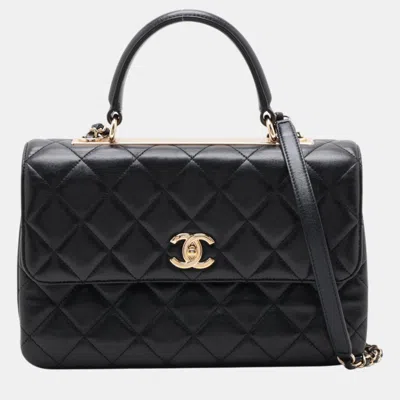 Pre-owned Chanel Black Leather Trendy Cc Shoulder Bag