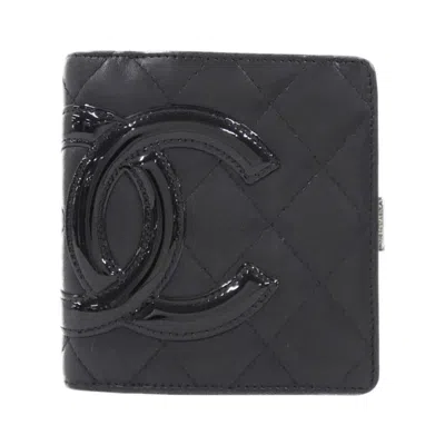 Pre-owned Chanel Black Leather Wallet (bi-fold) ()
