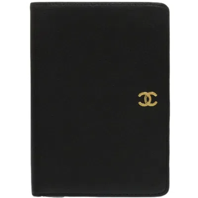 Pre-owned Chanel Black Leather Wallet (bi-fold) ()