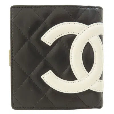 Pre-owned Chanel Black Leather Wallet (bi-fold) ()