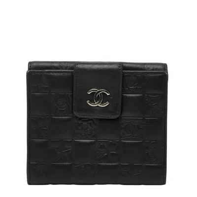 Pre-owned Chanel Black Leather Wallet (bi-fold) ()