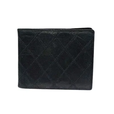 Pre-owned Chanel Black Leather Wallet (bi-fold) ()