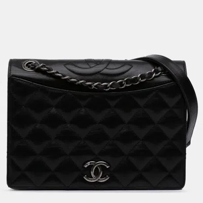 Pre-owned Chanel Black Medium Quilted Lambskin Ballerine Flap