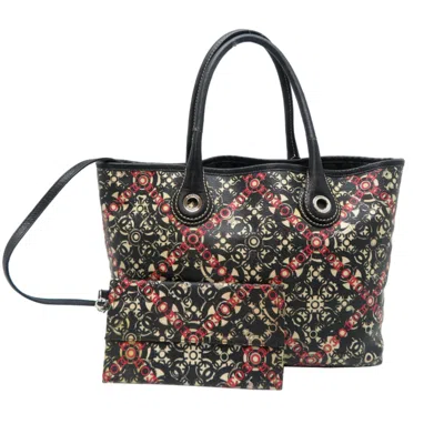 Pre-owned Chanel Black Multi-color Pvc Pouch Tote Bag ()