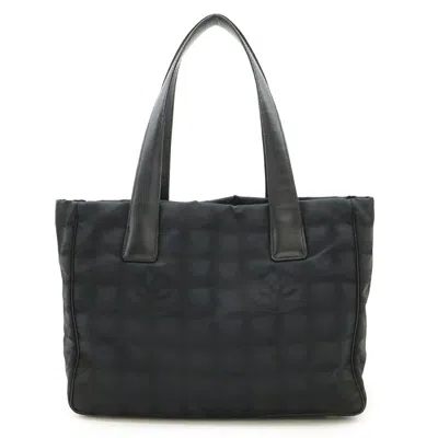 Pre-owned Chanel Black New Travel Line Leather Shoulder Bag Tote Bag ()