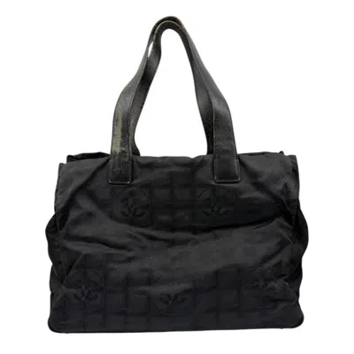 Pre-owned Chanel Black New Travel Line Tote Bag ()