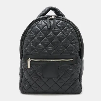 Pre-owned Chanel Black Nylon And Leather Cococoon Quilted Backpack