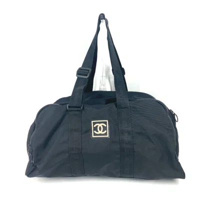 Pre-owned Chanel Black Nylon Boston Bag Shoulder Bag ()