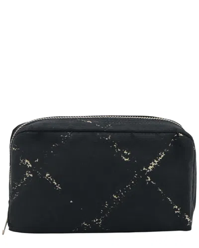 Pre-owned Chanel Black Nylon Cosmetic Pouch (authentic Pre-loved)