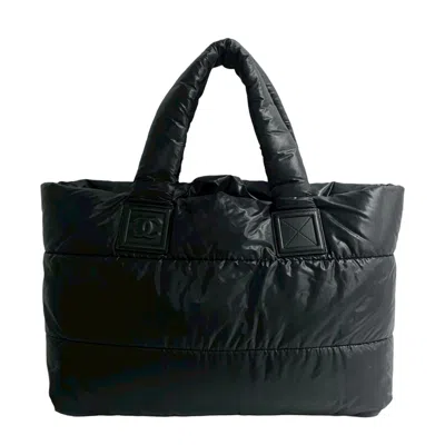 Pre-owned Chanel Black Nylon Handbag Tote Bag ()