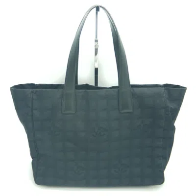 Pre-owned Chanel Black Nylon Leather Tote Bag ()