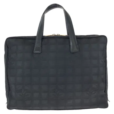 Pre-owned Chanel Black Nylon Leather Tote Bag ()