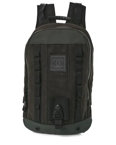 Pre-owned Chanel Black Nylon Sports Backpack (authentic Pre-loved)