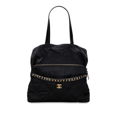 Pre-owned Chanel Black Nylon Tote Bag ()