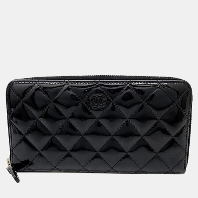 Pre-owned Chanel Black Paillette Long Wallet