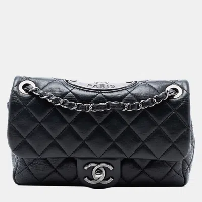 Pre-owned Chanel Black Paris Dallas Small Quilted Calfskin Flap