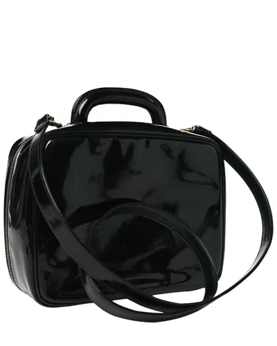 Pre-owned Chanel Black Patent Leather Cc Vanity Cosmetic Case (authentic Pre-loved)
