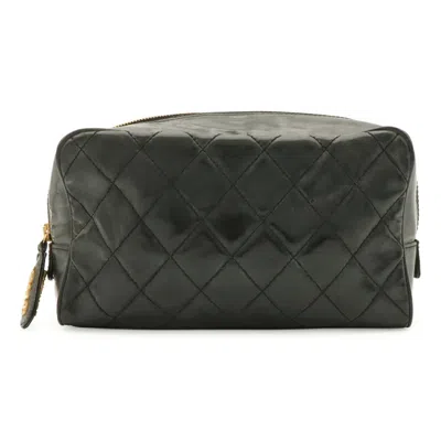 Pre-owned Chanel Black Patent Leather Clutch Bag Pouch ()
