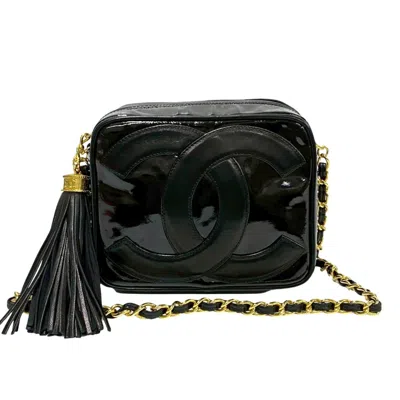 Pre-owned Chanel Black Patent Leather Leather Shoulder Bag ()