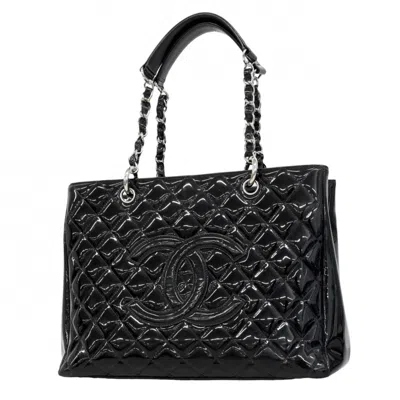 Pre-owned Chanel Black Patent Leather Tote Bag ()