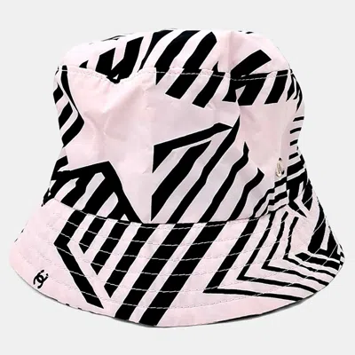 Pre-owned Chanel Black Pink Bucket Hat M