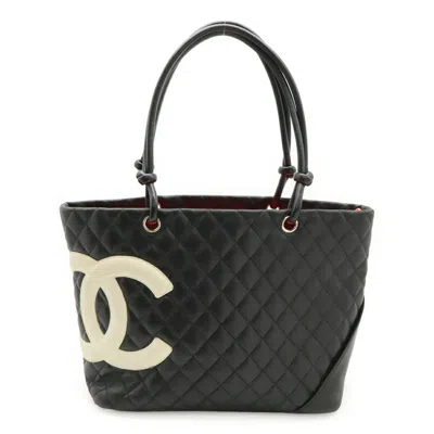 Pre-owned Chanel Black Pink Leather Shoulder Bag Tote Bag () In Multi