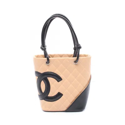 Pre-owned Chanel Black Pink Leather Tote Bag () In Multi