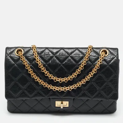 Pre-owned Chanel Black Quilted Aged Leather Classic 226 Reissue 2.55 Flap Bag