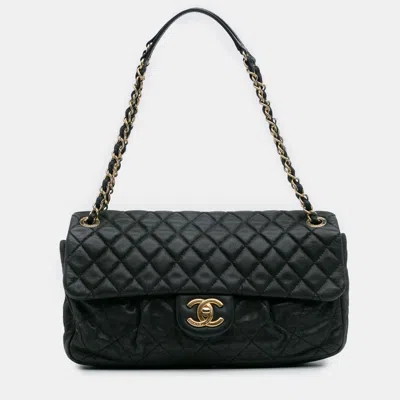 Pre-owned Chanel Black Quilted Calfskin Chic Quilt Flap