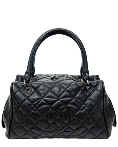 Chanel Black Quilted Caviar Leather Timeless Boston Bag (authentic Pre-loved)