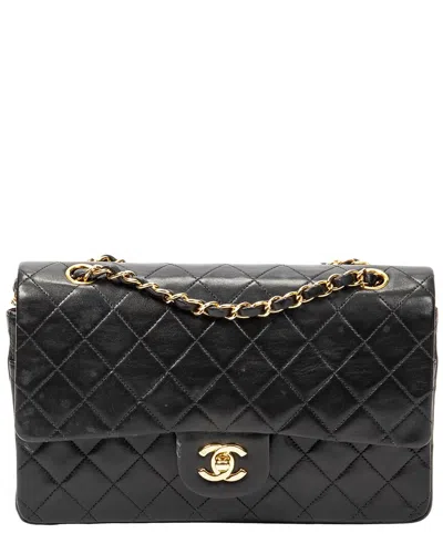 Pre-owned Chanel Black Quilted Lambskin Leather Classic Double Flap (authentic Pre-loved)