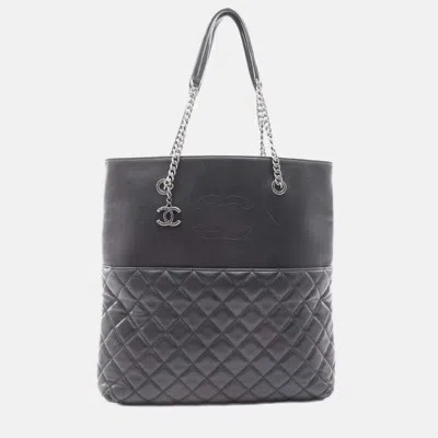 Pre-owned Chanel Black Quilted Lambskin Urban Delight Tote