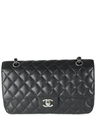 Pre-owned Chanel Black Quilted Leather Medium Classic Double Flap Handbag (authentic  Pre-loved)